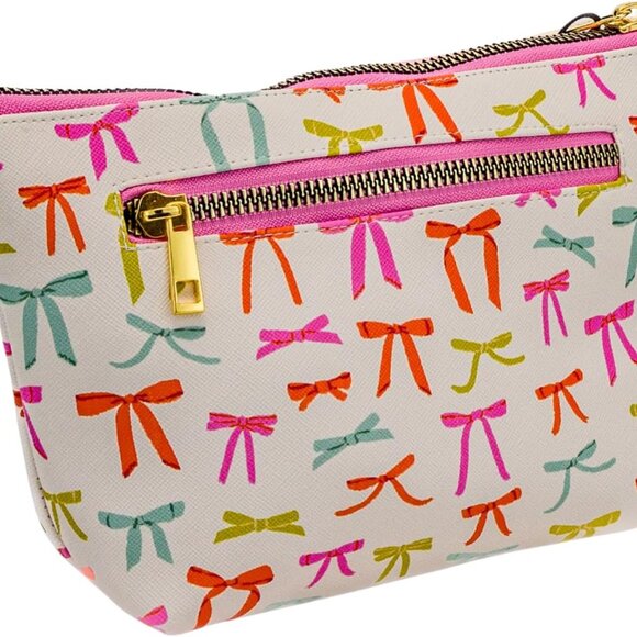 Elegant Water-Resistant Vegan Leather Cosmetic Clutch - Travel Makeup Organizer - Picture 3 of 5